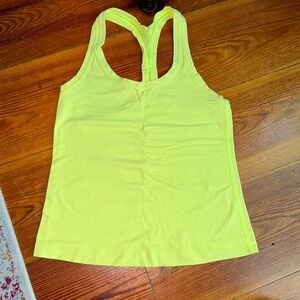 neon yellow lululemon nulu tank